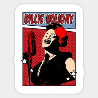 Billie Holiday Comic style Sticker